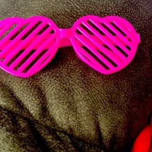 cute heart shaped party glasses